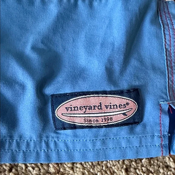 Vineyard Vines Red and Blue Star Swim Shorts Size M 12/14 - Picture 2 of 6